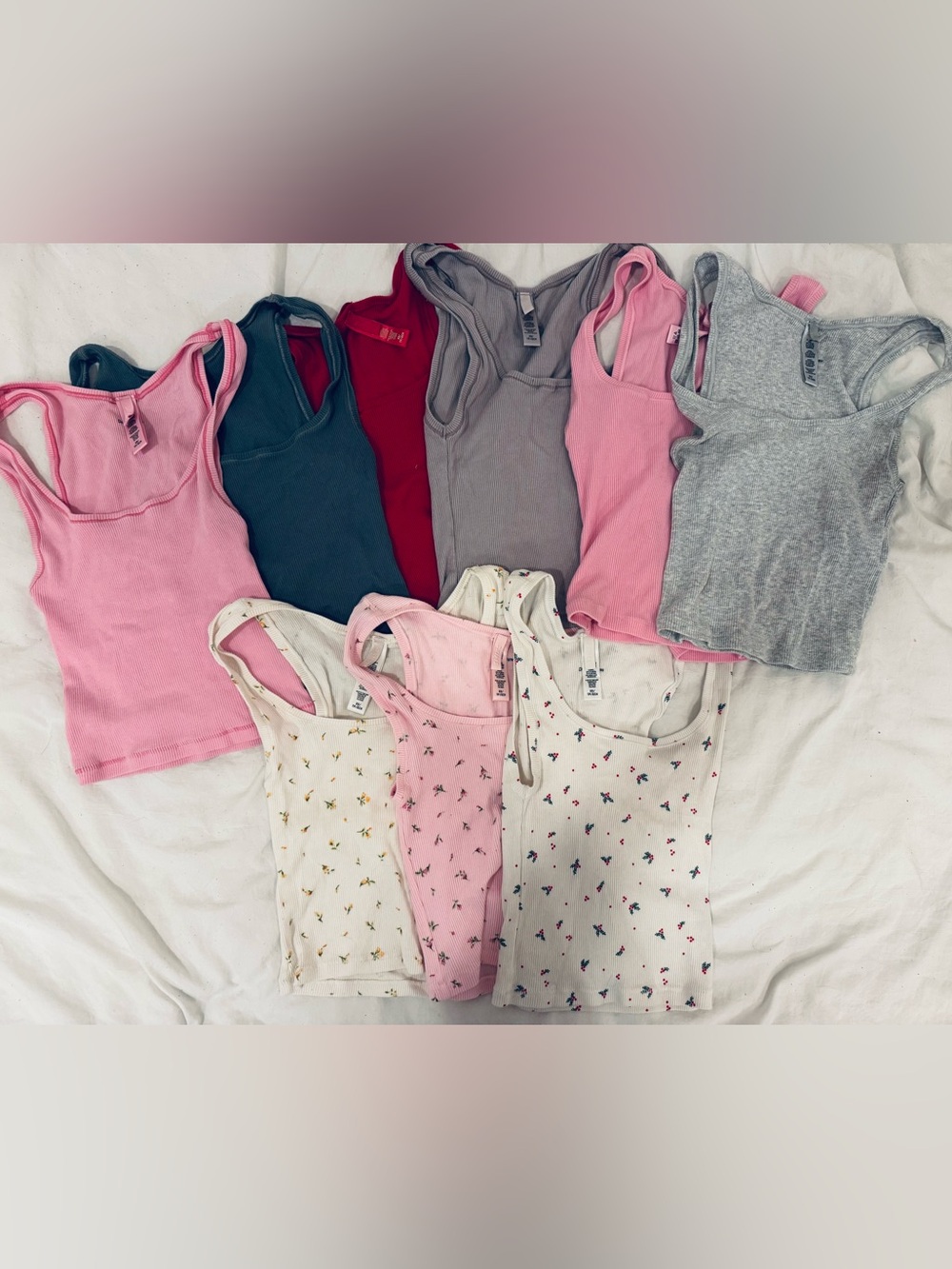 SKIMS- cotton ribbed tank BUNDLE. 9 TANK TOPS! Size: XS - $150